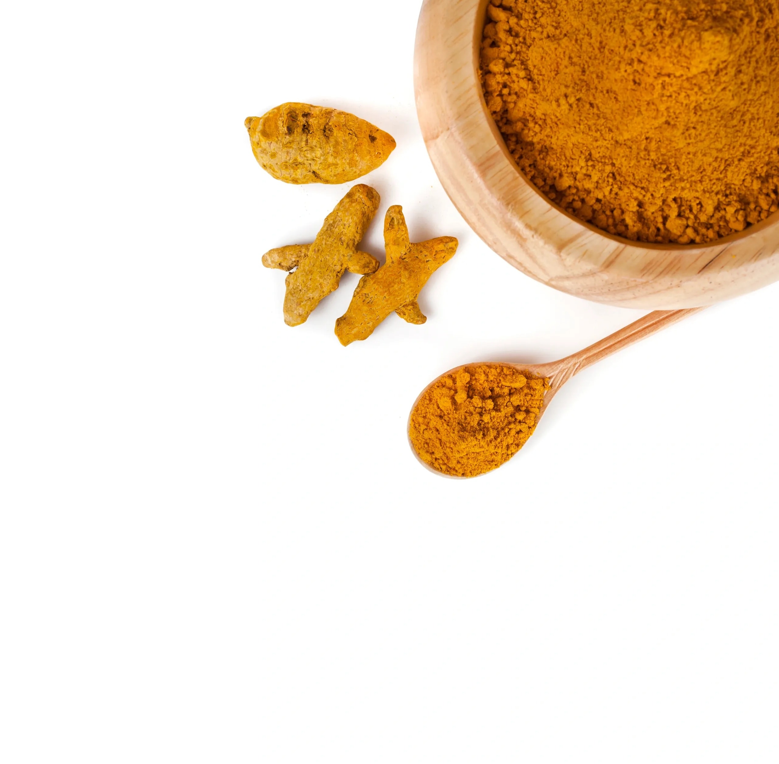 Turmeric powder golden yellow